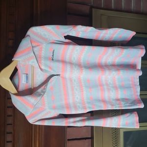 Girls Columbia Lightweight 3/4 Zip Fleece Fit Girls XL(16-18)
